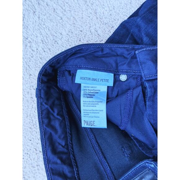 Paige Hoxton Ankle Skinny Jeans Size 26 Dark Wash Blue Classic Timeless Fall - Picture 5 of 6
